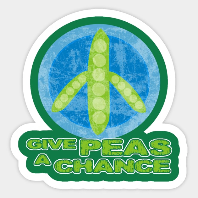 Give Peas a Chance Sticker by evisionarts